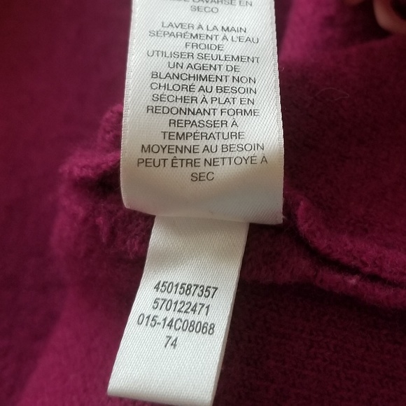 Chico's Wool Wrap Sweater Purple Size 2 EUC - Picture 5 of 7